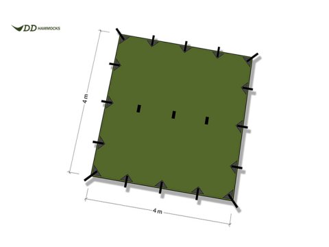 Αδιαβροχη Τεντα DD Tarp 4χ4 Bushcraft πρασινη Αδιαβροχη Τεντα DD Tarp 4χ4 Bushcraft πρασινη